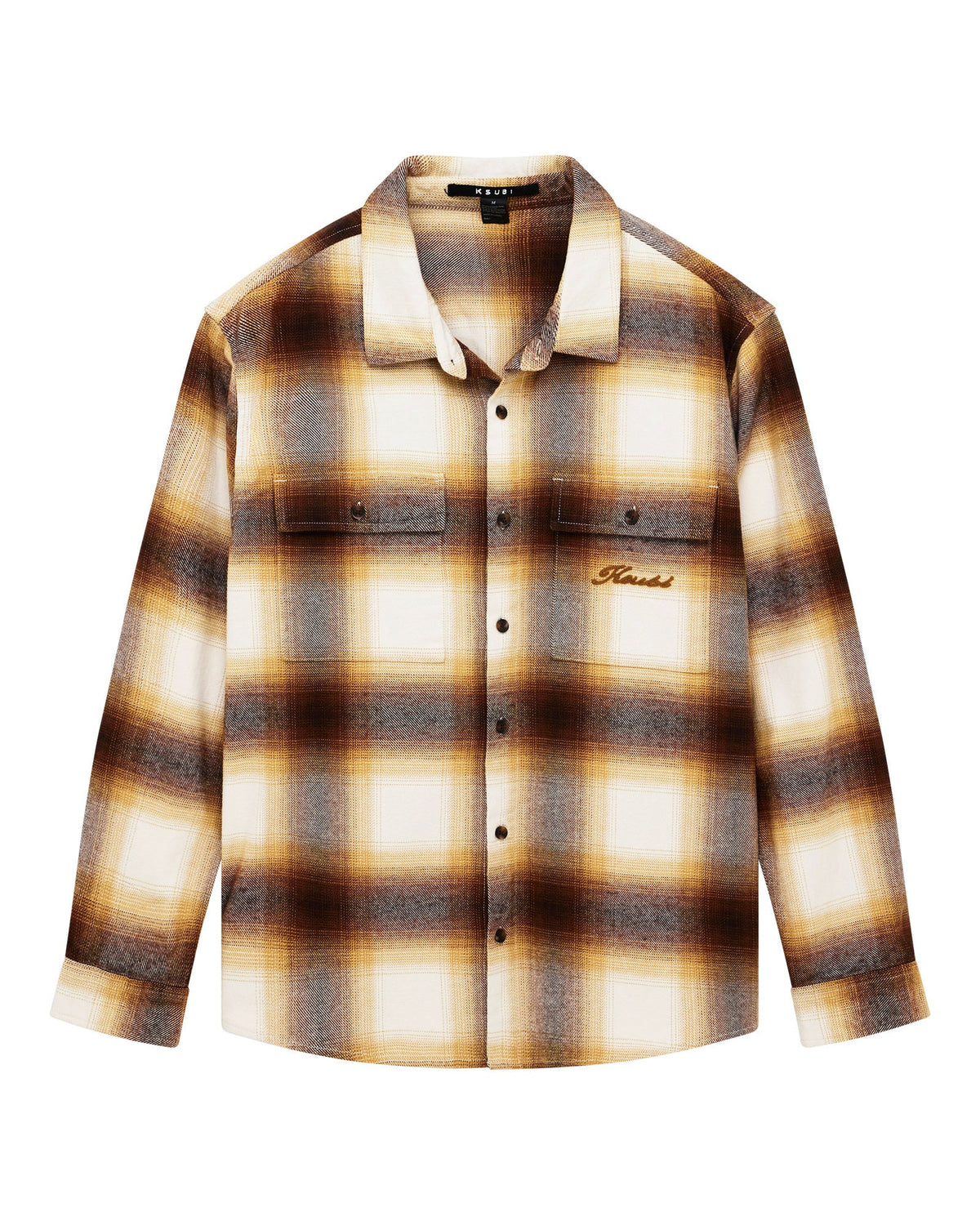 Mens Rosebowl Ls Shirt Burnt Orange Regular Shirts - Orange