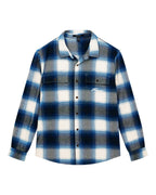 Mens Rosebowl Ls Shirt Salted Blue Regular Shirts - Blue