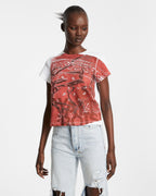 Womens Royalty Bandana Mini Ss Tee Multi Fitted Tees - Multi Colour