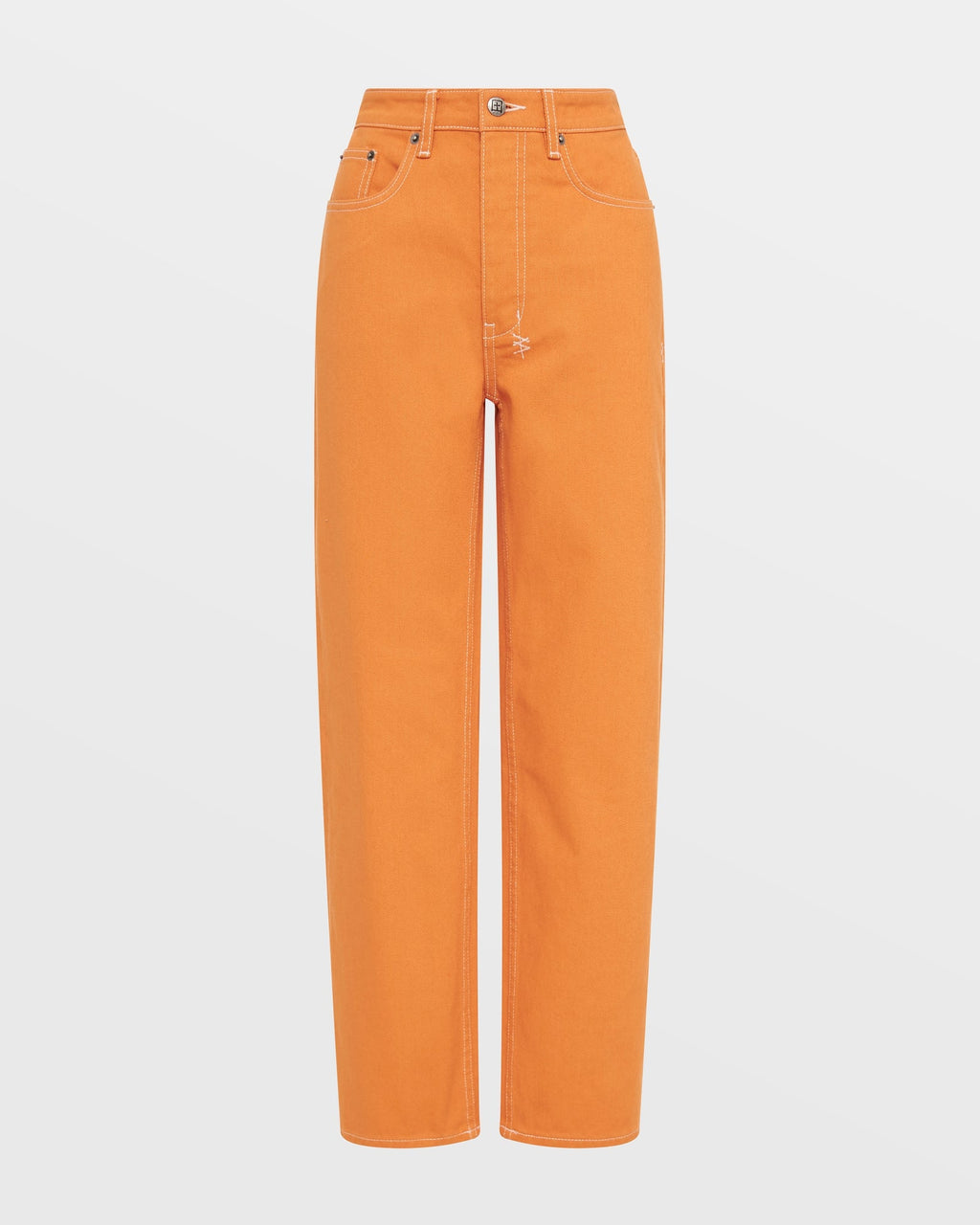 Womens Brooklyn Jean Flame Straight Denim Jeans - Orange