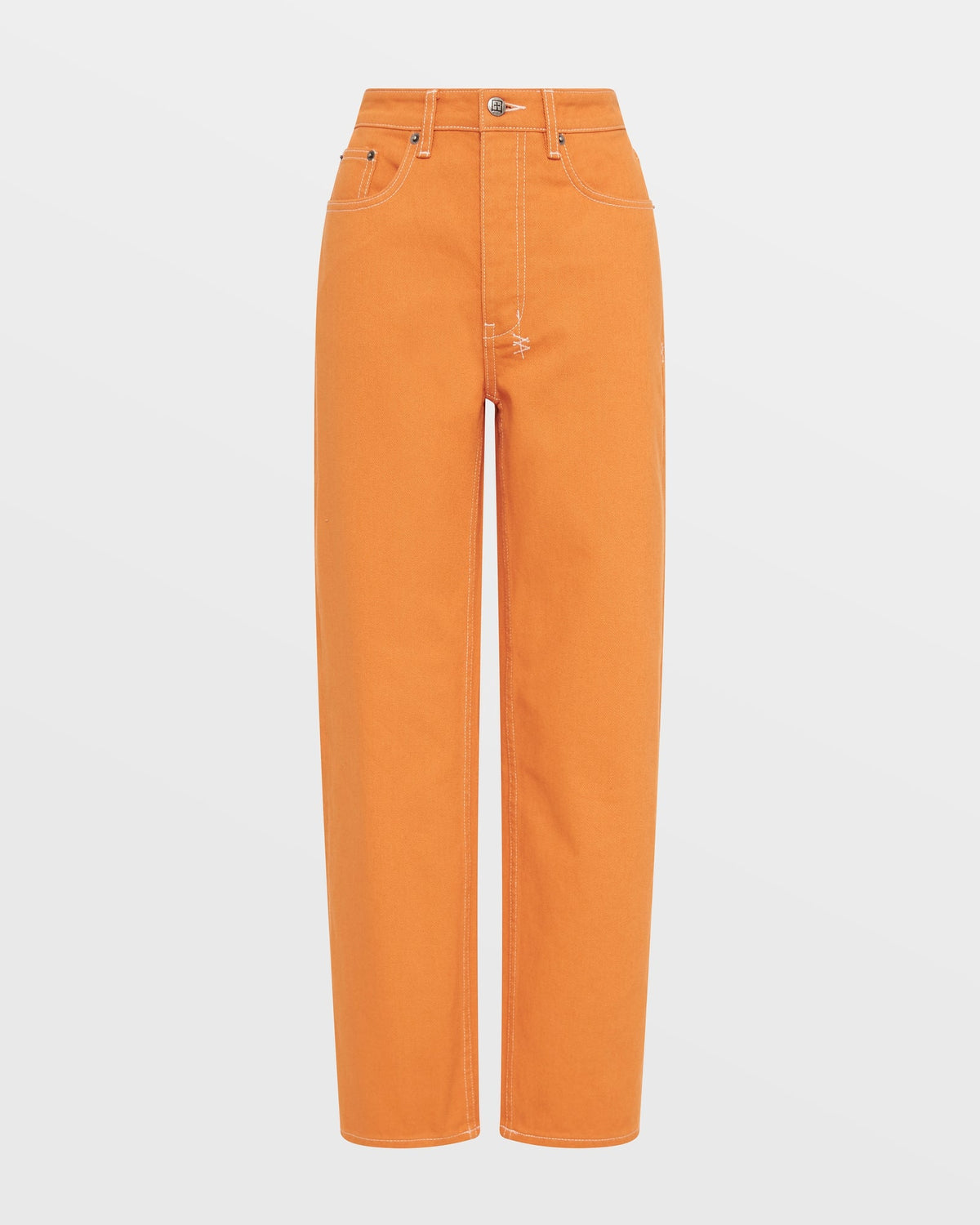 Womens Brooklyn Jean Flame Straight Denim Jeans - Orange