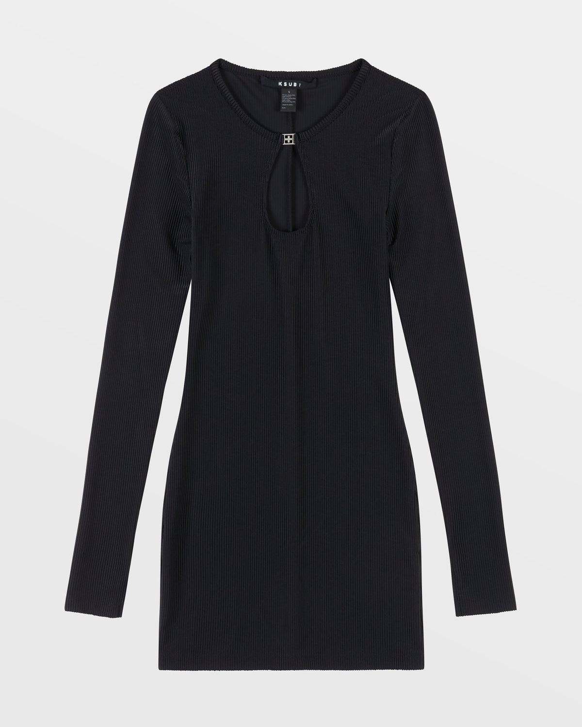 Womens Charmed Keyhole Dress Black Fitted Dresses - Black