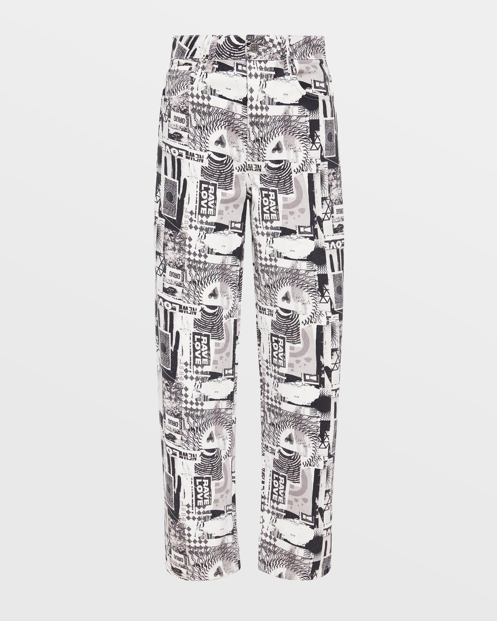 Womens Brooklyn Jean Pure Love B&w Straight Denim Jeans - Multi Colour