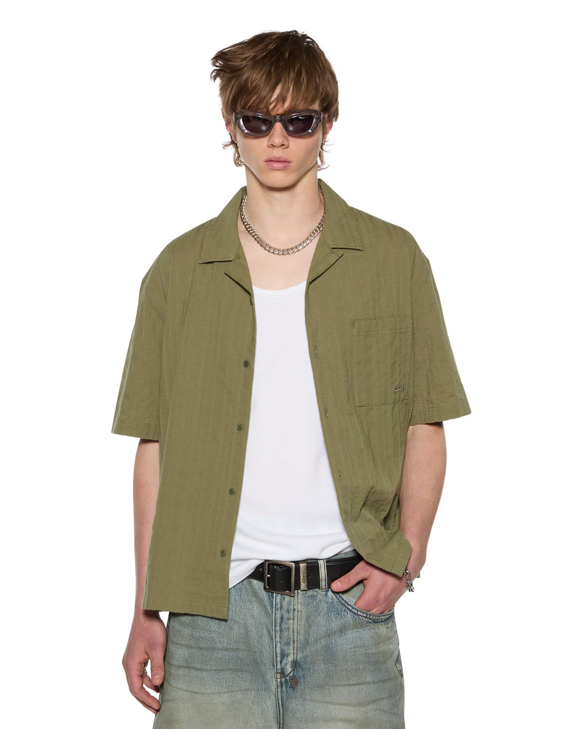 Mens 1999 Diner Ss Shirt Khaki Regular Shirts - Khaki