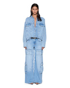 Womens Astra Denim Ls Shirt Spirit Oversized Shirts - Denim