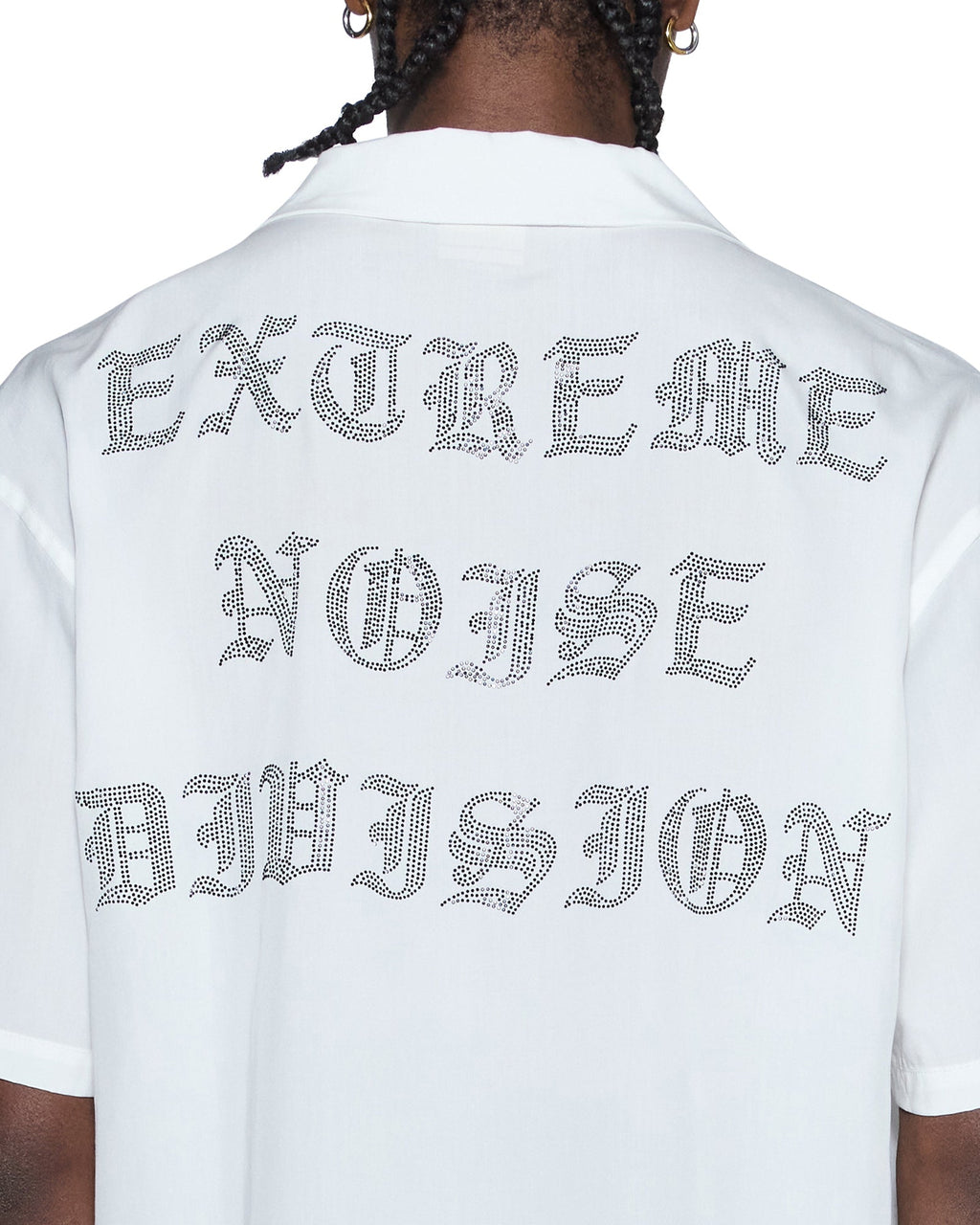 Mens End Diner Ss Shirt Satin White Regular Shirts - White