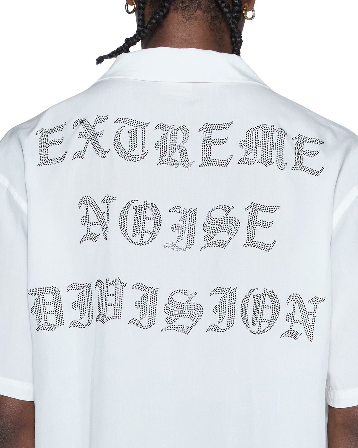 Mens End Diner Ss Shirt Satin White Regular Shirts - White