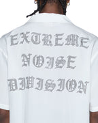 Mens End Diner Ss Shirt Satin White Regular Shirts - White
