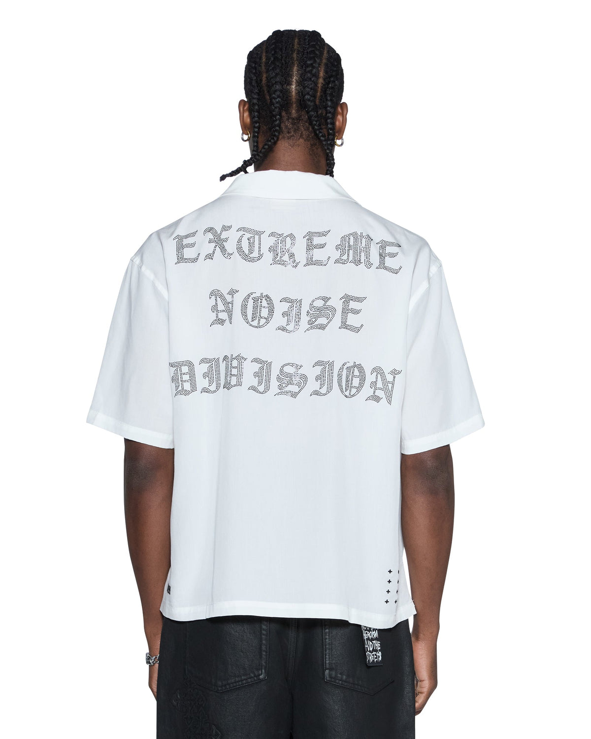 Mens End Diner Ss Shirt Satin White Regular Shirts - White