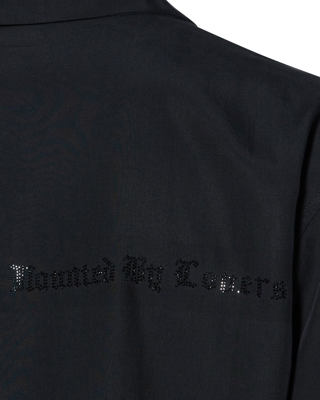 Mens Hbl Diner Ss Shirt Satin Black Regular Shirts - Black