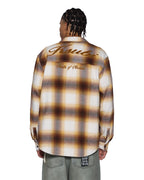 Mens Rosebowl Ls Shirt Burnt Orange Regular Shirts - Orange