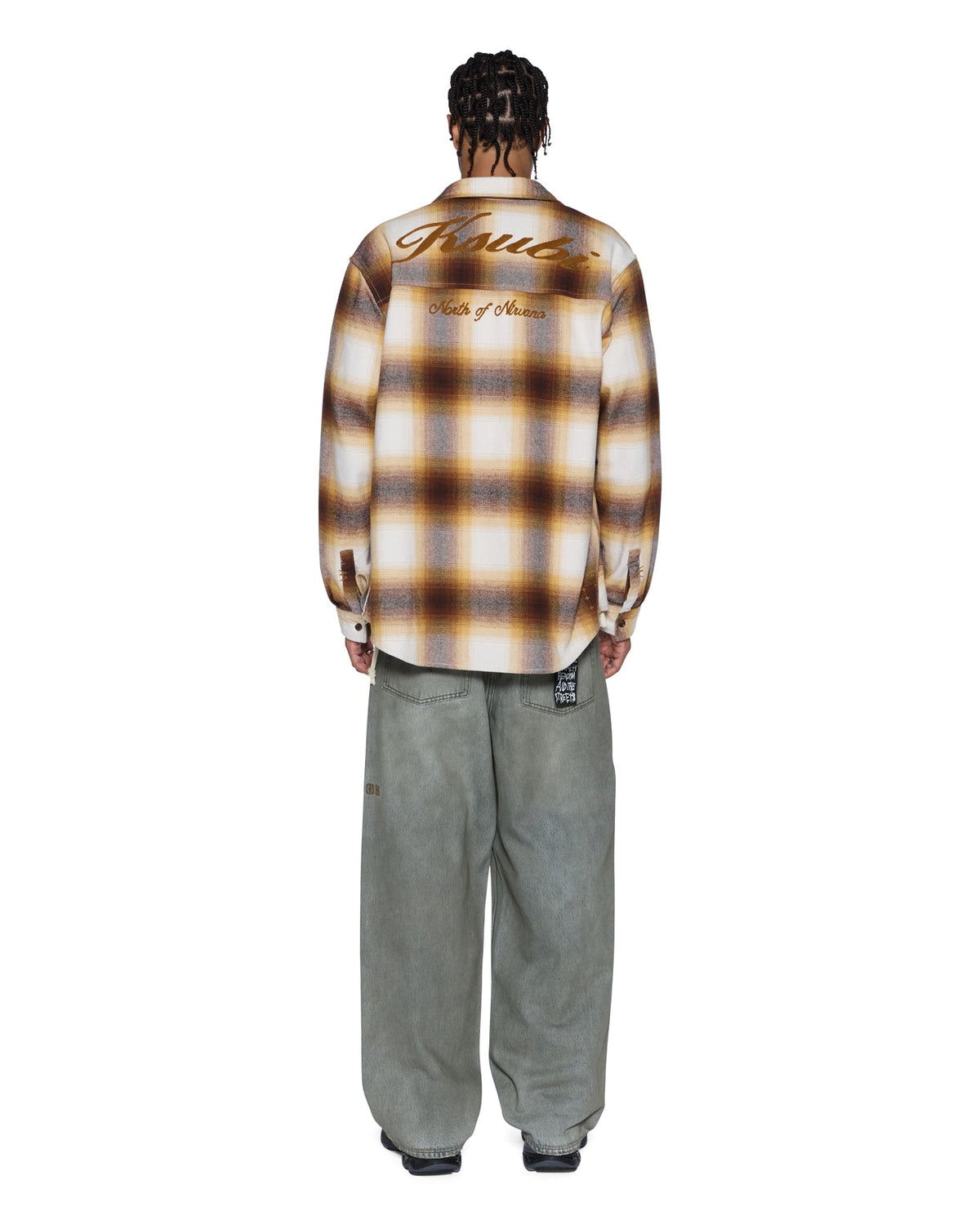 Mens Rosebowl Ls Shirt Burnt Orange Regular Shirts - Orange