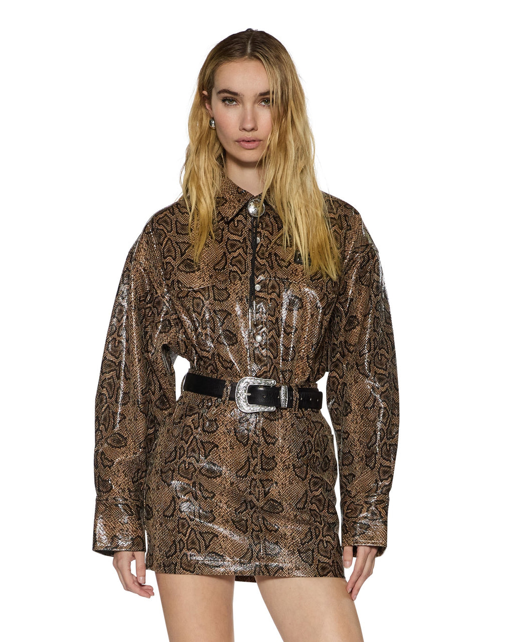 Womens Astra Ls Shirt Snakebite Oversized Shirts - Multi Colour