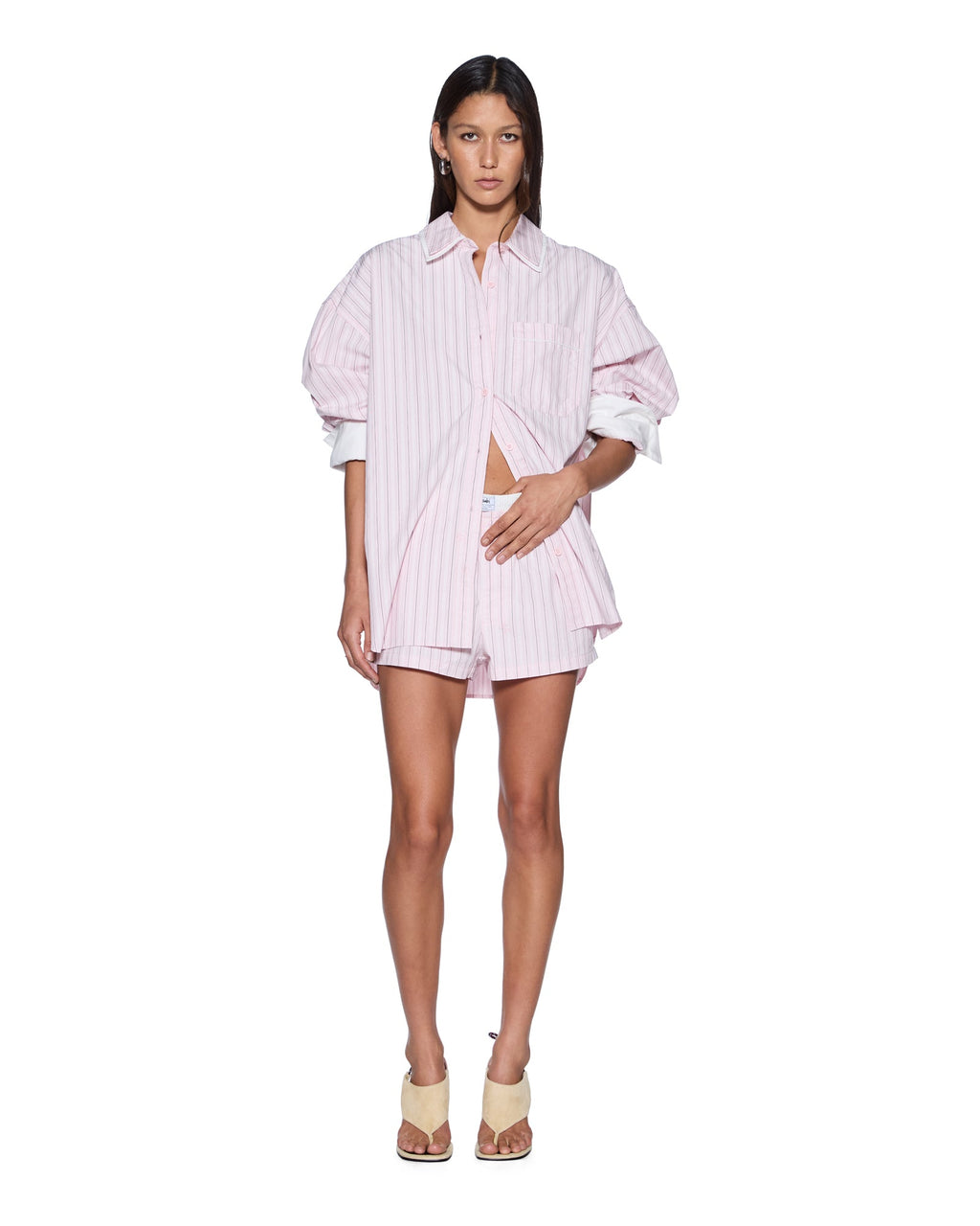 Womens Stacked Boxer Short Candy Relaxed Walkshorts - Pink