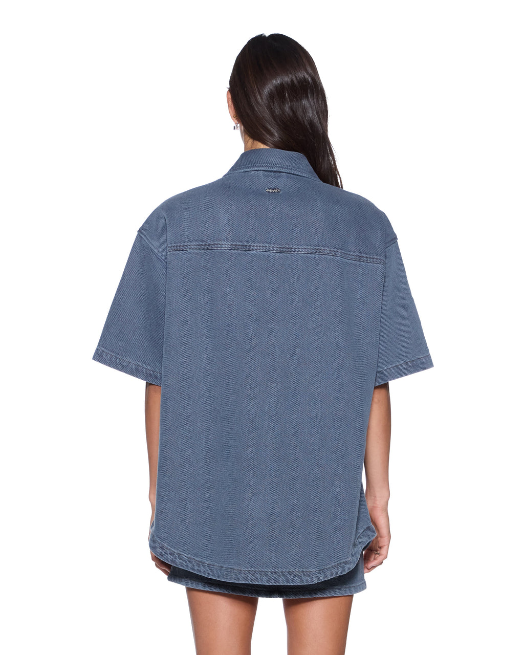 Womens Garage Ss Shirt Carpenter Mirage Oversized Shirts - Blue