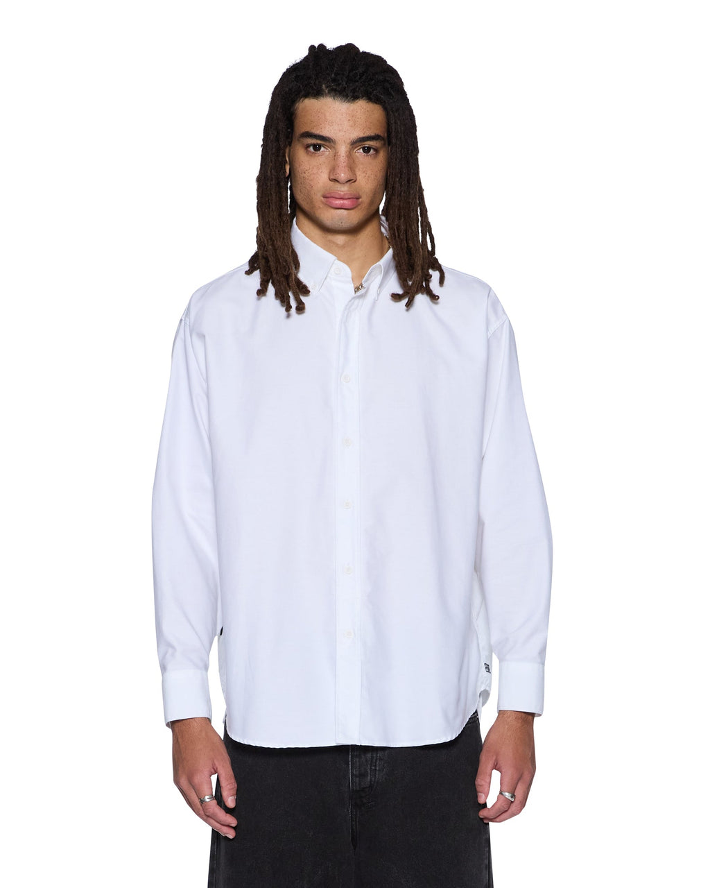 Mens Anti Ls Shirt Tru White Regular Shirts - White
