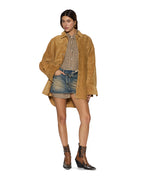 Womens Astra Rider Ls Shirt Tan Oversized Shirts - Tan