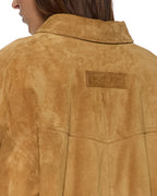 Womens Astra Rider Ls Shirt Tan Oversized Shirts - Tan
