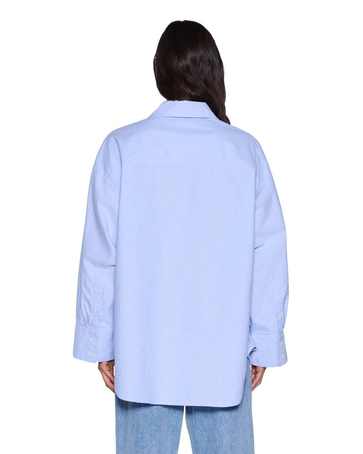Womens Astra Ls Shirt Blue Oxford Oversized Shirts - Blue