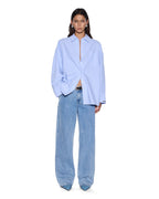 Womens Astra Ls Shirt Blue Oxford Oversized Shirts - Blue
