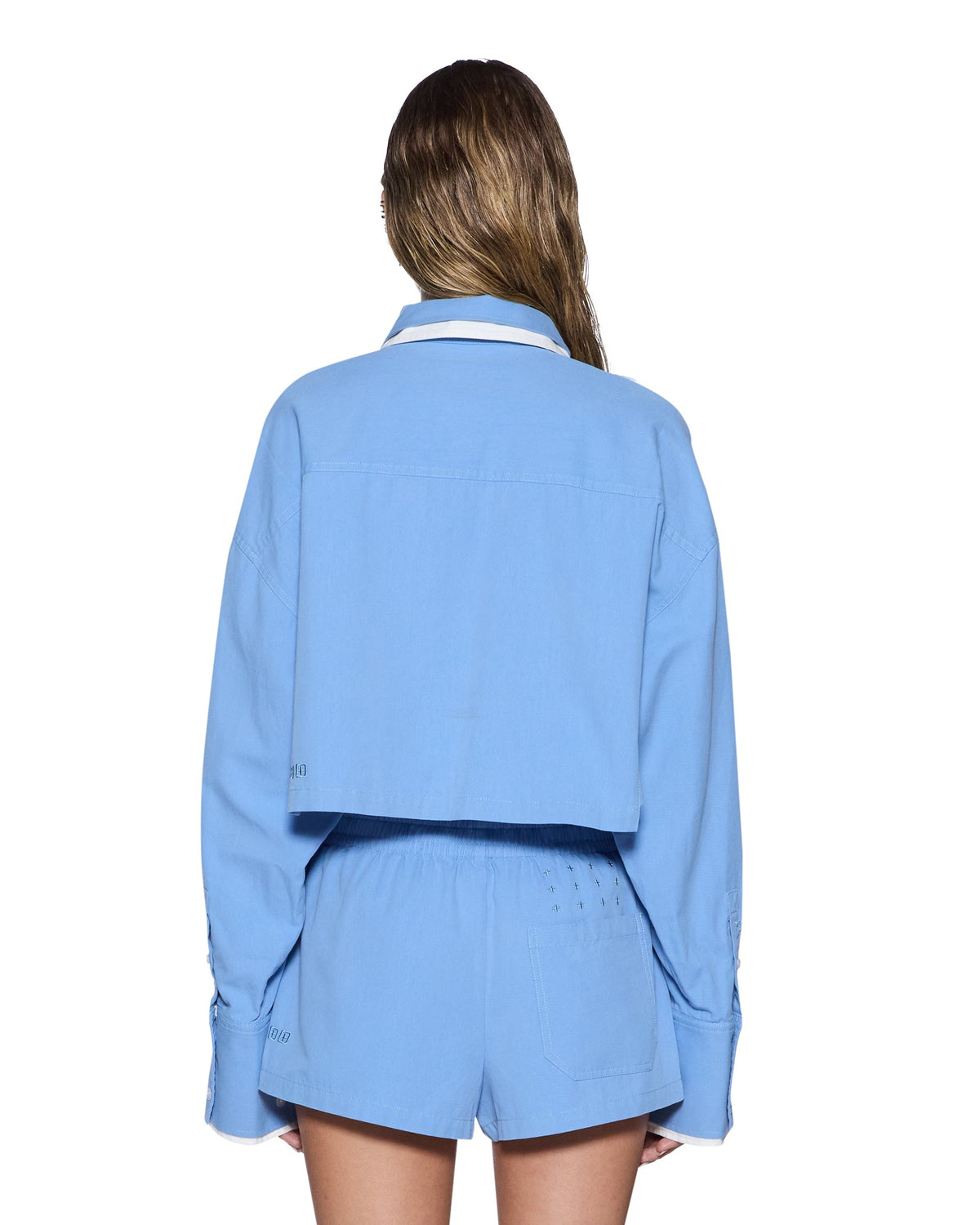 Womens Balter Ls Shirt Bright Blue/white Regular Shirts - Blue