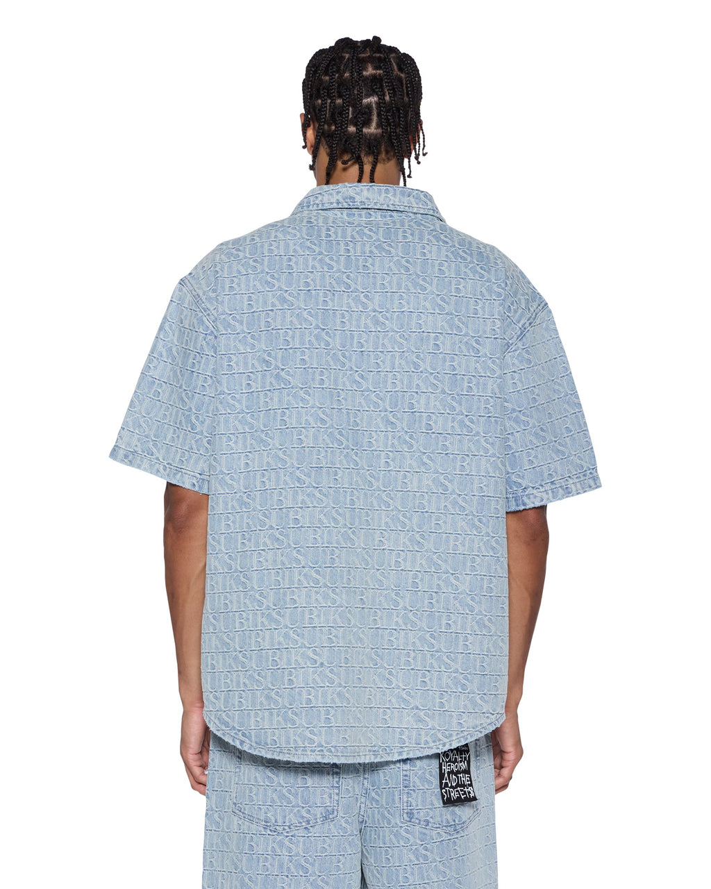 Mens Boxer Ss Shirt Tile Boxy Shirts - Denim