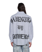 Mens Haunted Ksignature Ls Shirt Black Stripe Regular Shirts - Multi Colour