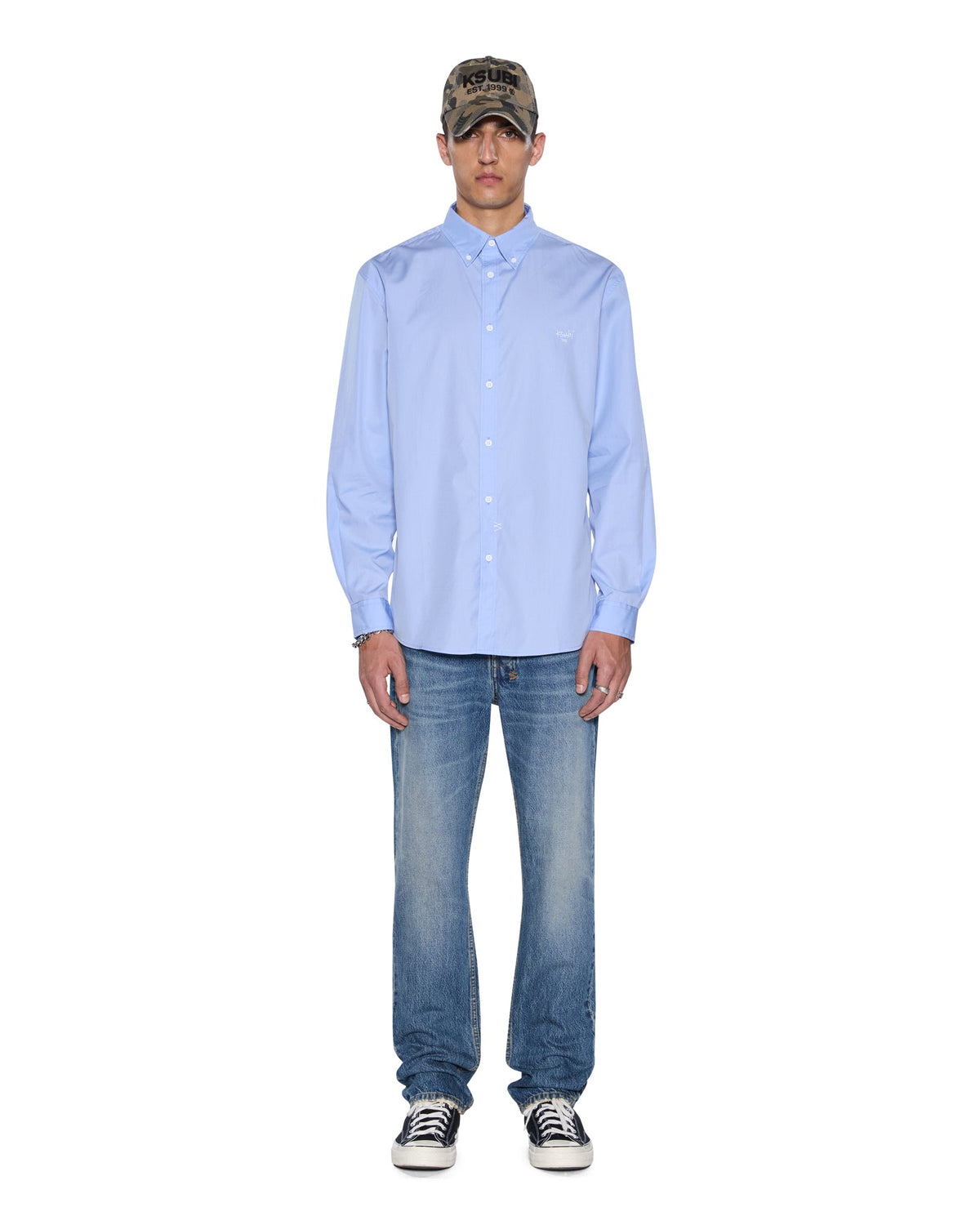 Mens Kade Ls Shirt Deep Blue Shirts - Blue