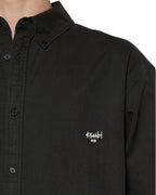 Mens Ksignature Button Down Ls Shirt Black Regular Shirts - Black