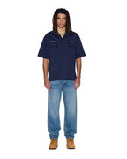 Mens Mekanik Boiler Ss Shirt Ink Blue Regular Shirts - Navy