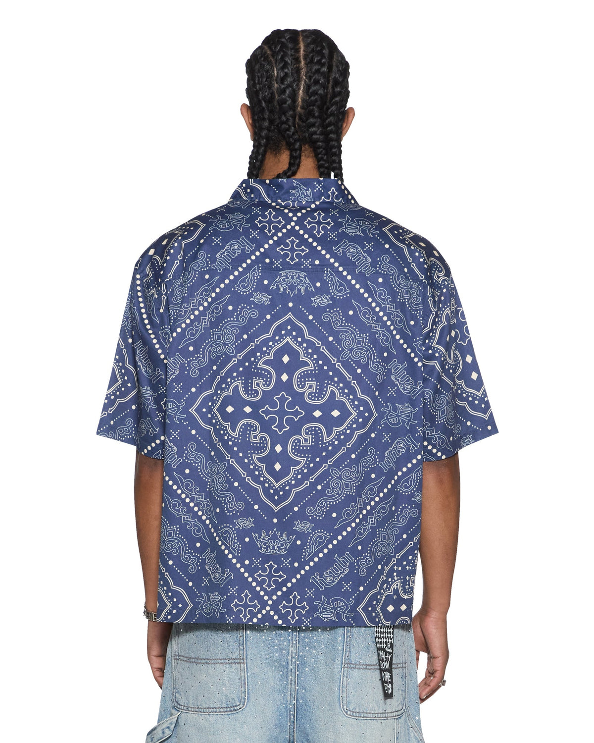Mens Paise Diner Ss Shirt Deep Regular Shirts - Navy