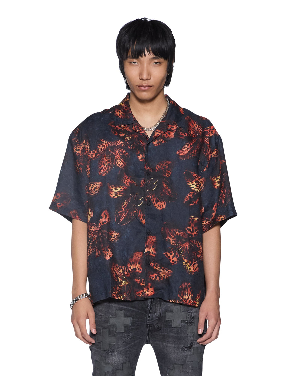 Mens Palazzo Diner Ss Shirt Multi Regular Shirts - Multi Colour