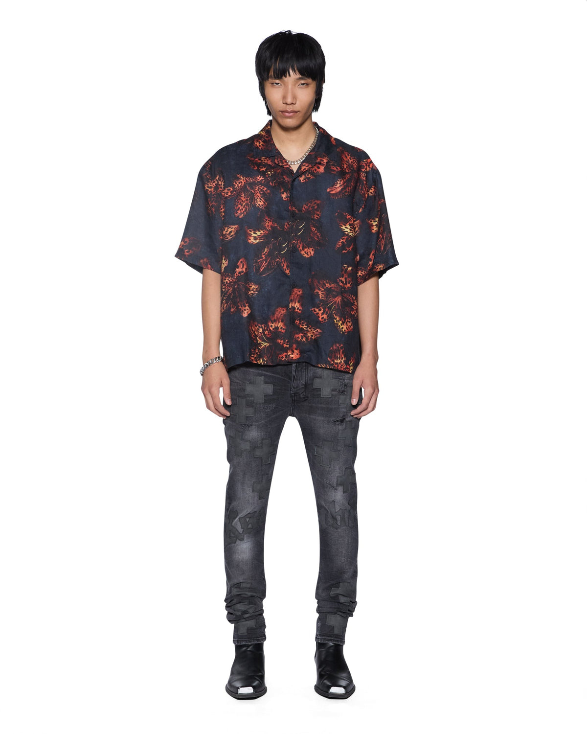 Mens Palazzo Diner Ss Shirt Multi Regular Shirts - Multi Colour