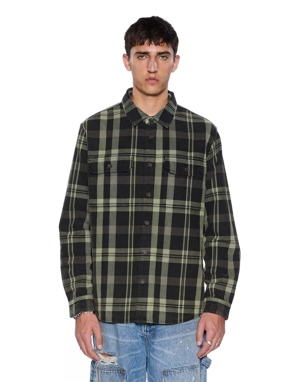 Mens Rosebowl Ls Shirt 1999 Khaki Check Regular Shirts - Multi Colour