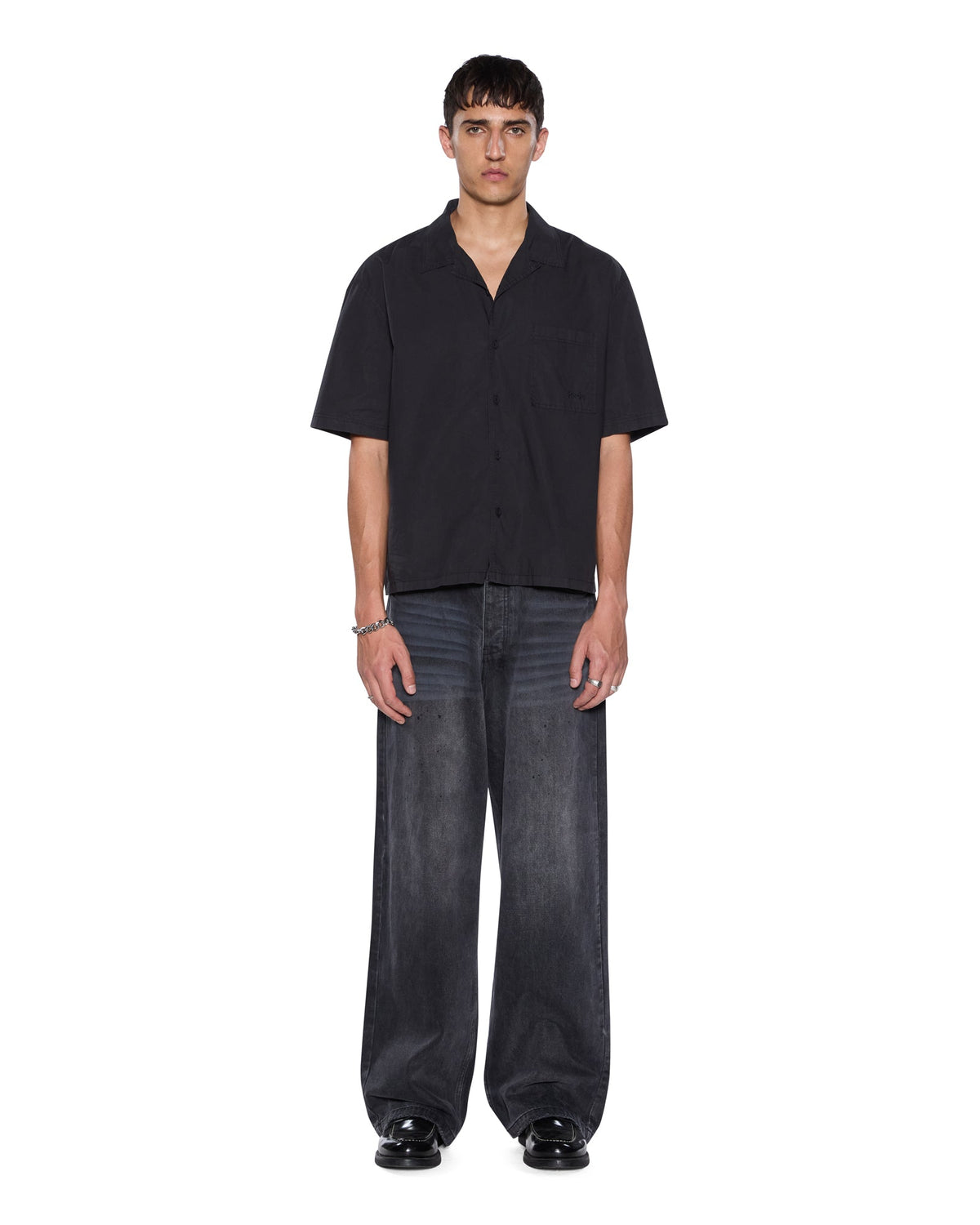 Mens 1999 Diner Ss Shirt Carbon Regular Shirts - Black