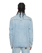 Mens Whiplash Ls Shirt Krystal Blue Regular Shirts - Denim