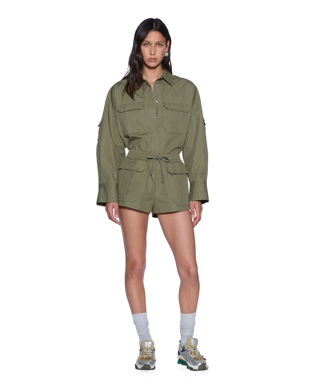 Womens Harper Shorts Khaki Relaxed Walkshorts - Khaki
