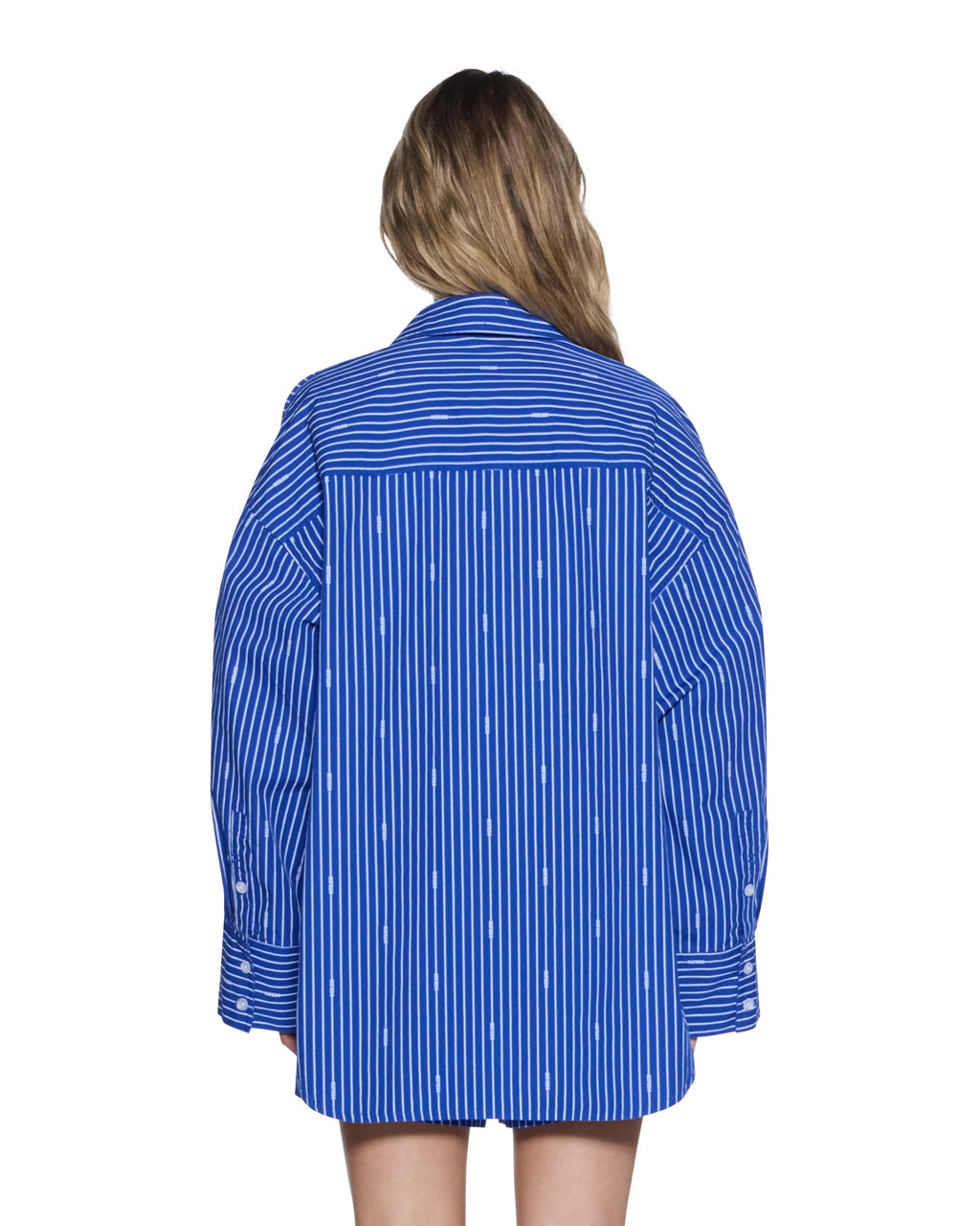 Womens Astra Shirt Cobalt Stripe Oversized Shirts - Blue