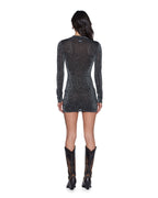 Womens Devin Ls Shirtdress Silver Slim Dresses - Silver