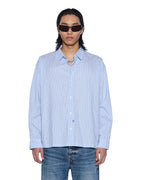 Mens Lanley Ls Shirt Ocean Stripe Regular Shirts - Multi Colour
