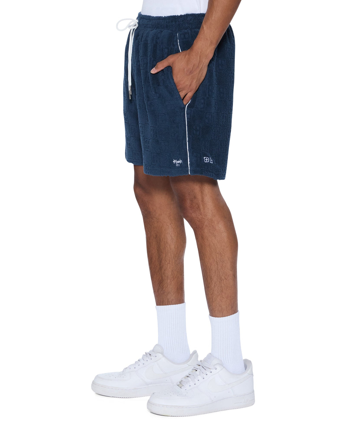 Mens Lounge Short Navy Relaxed Walkshorts - Navy