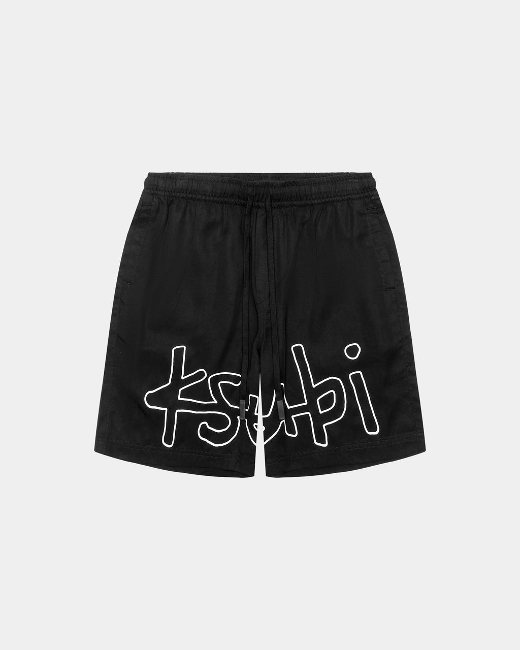 Mens 1999 Life Short Black Relaxed Walkshorts - Black