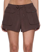 Womens Harper Shorts Chocolate Relaxed Walkshorts - Brown