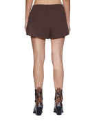 Womens Harper Shorts Chocolate Relaxed Walkshorts - Brown