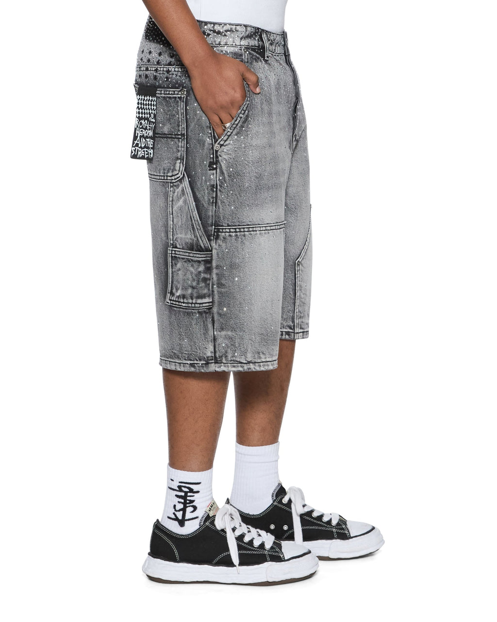 Mens Maxx Operator Short Konkrete Crystal Relaxed Walkshorts - Grey