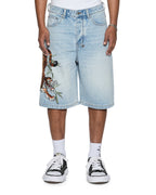 Mens Maxx Short Duke 4eva Relaxed Walkshorts - Denim