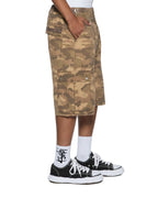 Mens Troop Cargo Short Sand Camo Straight Walkshorts - Tan