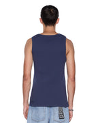 Mens Debut Singlet Navy Fitted Tees - Navy