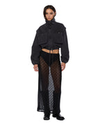Womens Maxi Skirt Diamante Straight Skirts - Black