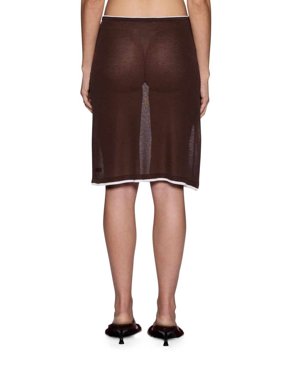 Womens Sott Layered Midi Skirt Camel Brown Regular Skirts - Brown